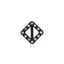 Plastic buckle with rhinestones h cm 1.5 item 6/475/3 pieces 10