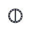 Plastic buckle with rhinestones h 3 cm item 6/476/1 pieces 10