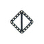 Plastic buckle with rhinestones h cm 3.5 item 6/476/3 pieces 10