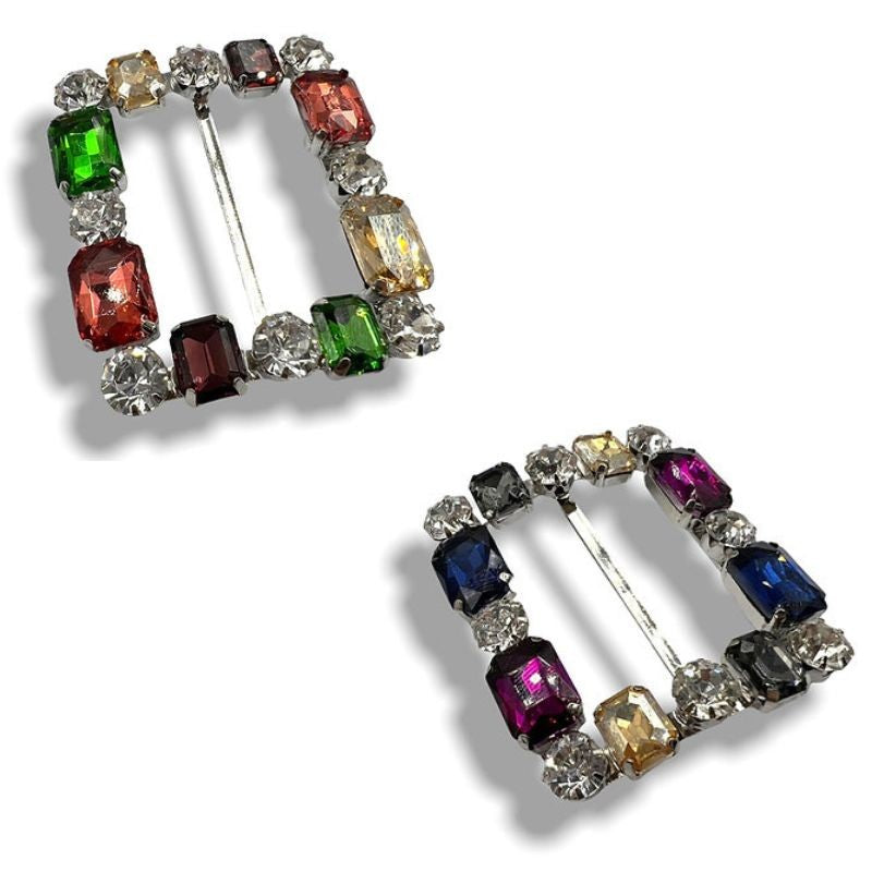 Fibbie con pietre con castone in vetro articolo FM0457