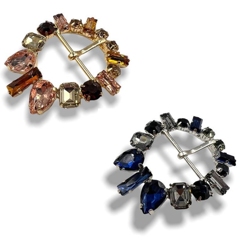 Fibbie gioiello con pietre in vetro articolo FM10204
