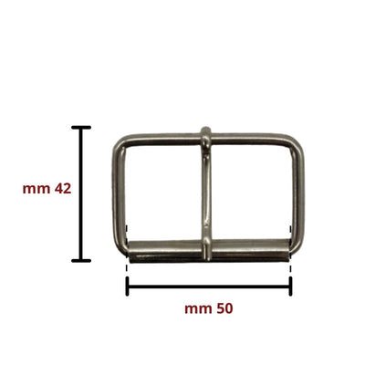 Fibbie metallo filo a rullo h 50 mm articolo 1278/5 pezzi 5