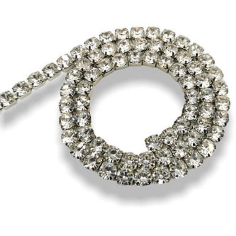 Rhinestone jewel chain wire (narrow link) ss30 (Ø 6.4 mm) item FM9312