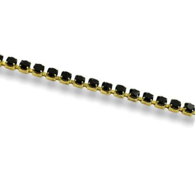 Filo catena strass (maglia stretta) ss6 (Ø 2 mm) gioiello articolo FM9308