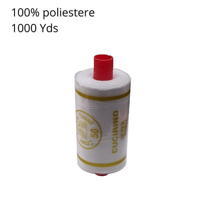 Filo cucirino poliestere 100% da 1000 Yrd  titolo 40/2