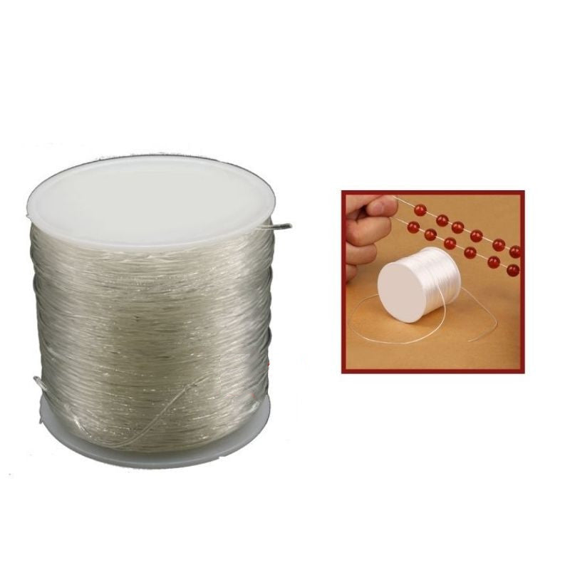 Filo elastico trasparente in sillicone ø mm 0,8 articolo K495 metri 100