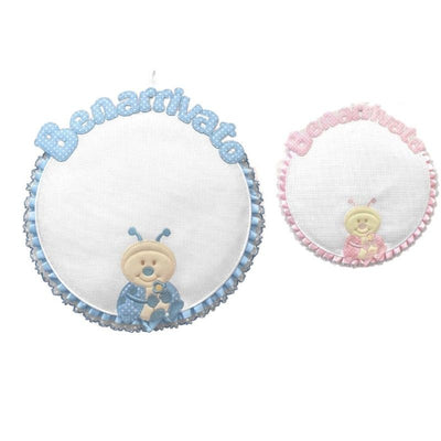 Fiocco nascita con tela aida articolo FN01059.B