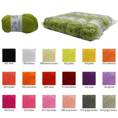 Fior di cotone filo per uncinetto 100% cotone 50 gr articolo 0360 gomitoli 10