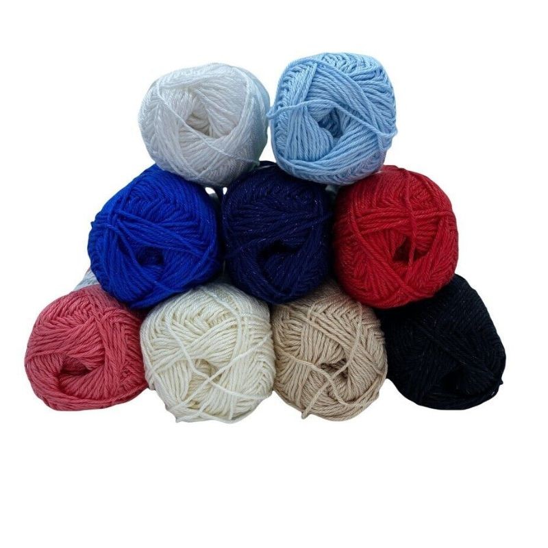 Fior di cotone filo per uncinetto cotone mix lurex articolo 3604 gomitoli 10