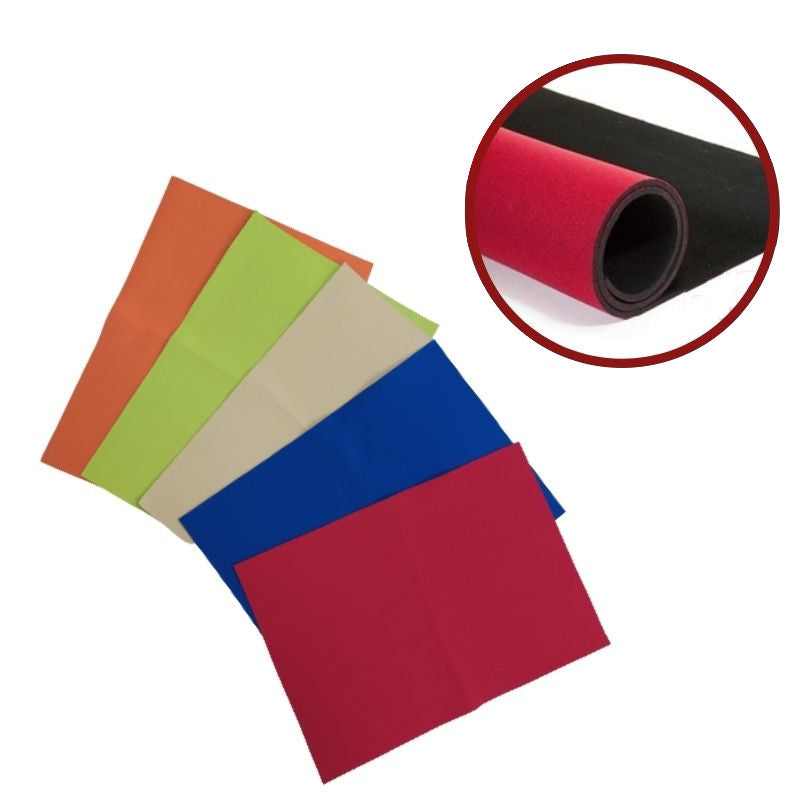 Foglio neoprene gommato bicolore  h 65 l 47 cm articolo 5000/5