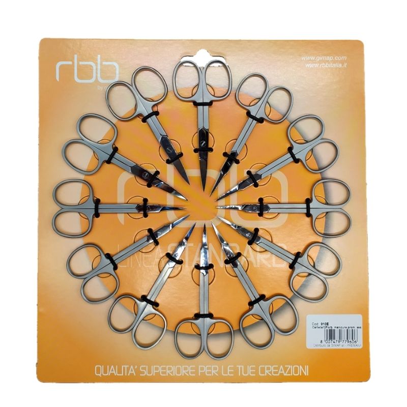Forbicine assortite in cartella articolo 910E pezzi 12