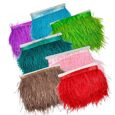 Frangia di struzzo H cm 10 articolo Fm35140 metri 1