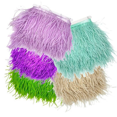 Frangia di struzzo H cm 15 articolo Fm35141 metri 1