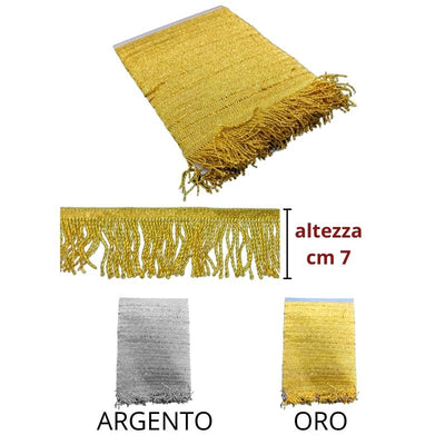 Frangia torciglione lamè h cm 7 articolo 4045/07 metri 10