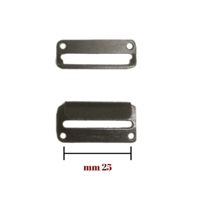 Ganci gonna o pantalone a piastra in ferro h mm 25 coppie 25