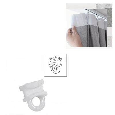 Sliding hooks for curtain tracks, 20 pieces