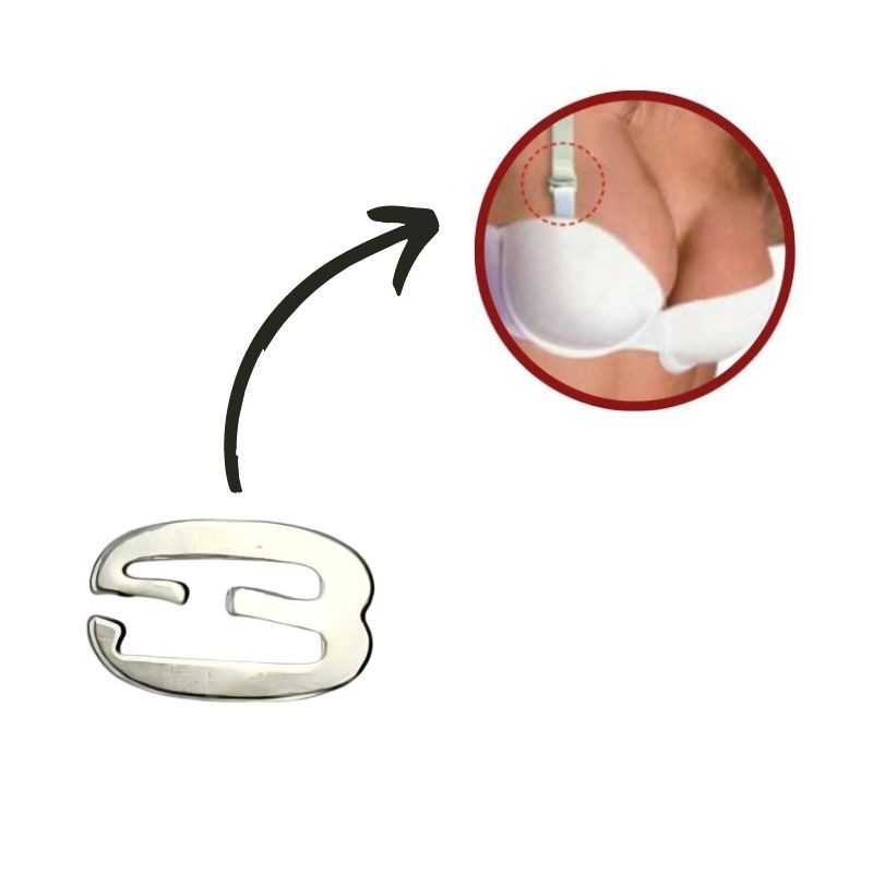Gancio metallo aperto per bretella reggiseno passo mm 15 pezzi 10