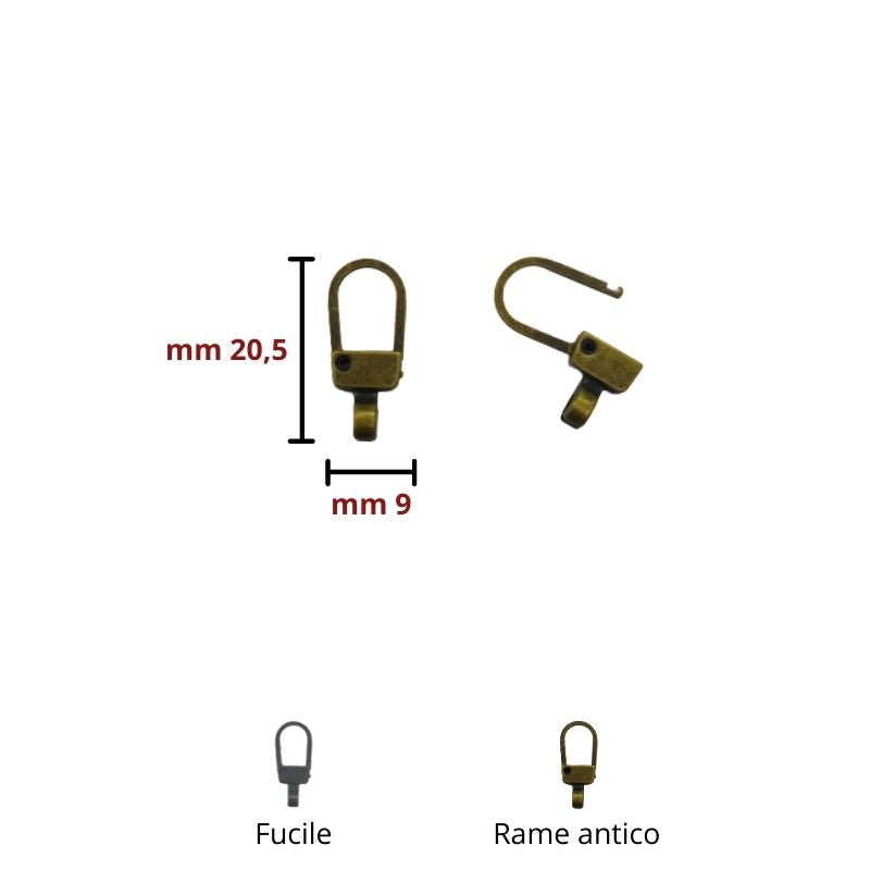Gancio per tiralampo mm 20,5 articolo FF310 pezzi 6