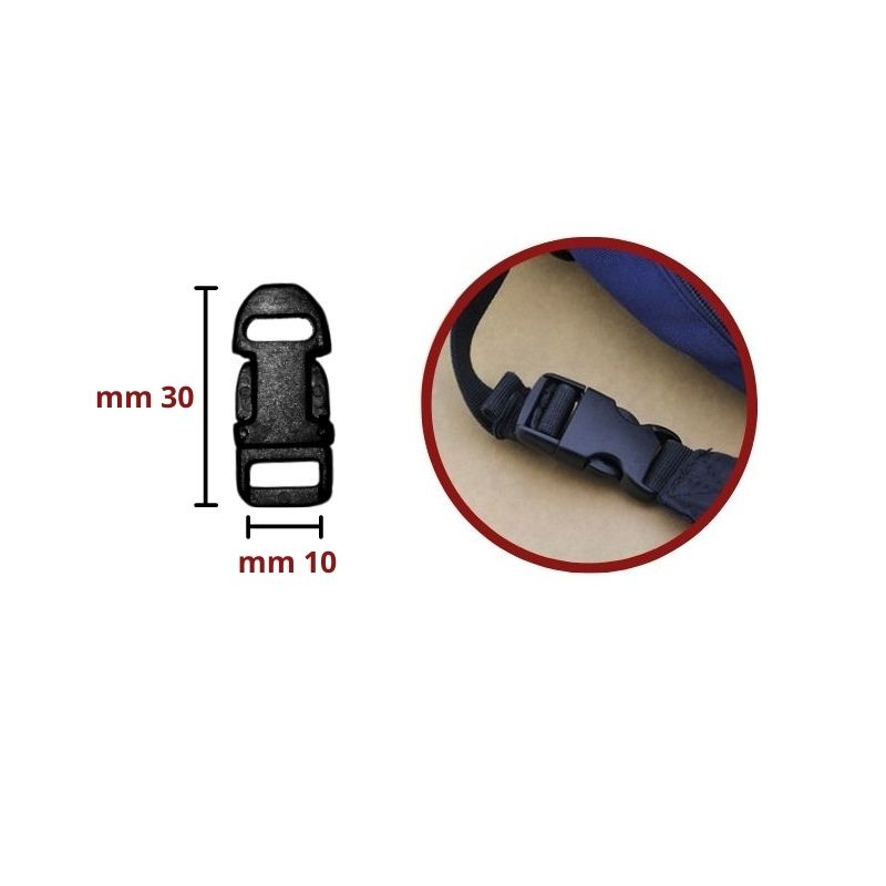 Backpack hook pitch 10 mm item FF357 12 pieces