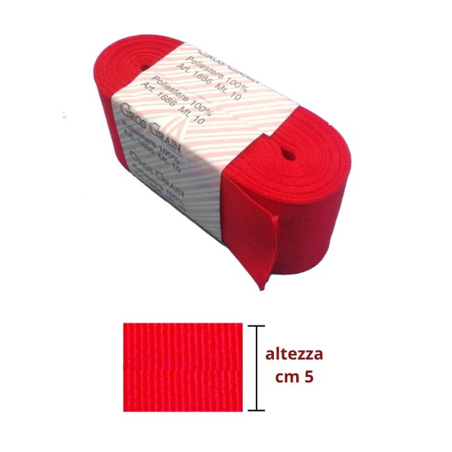 Gros grain n 12 h cm 5 100% polyester article 1686/12 10 meters