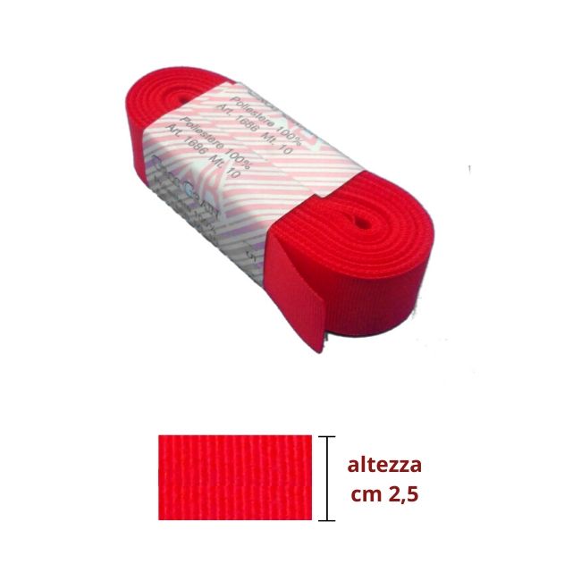 Gros grain n  5 h cm 2,5 poliestere 100% articolo 1686/5 metri 10