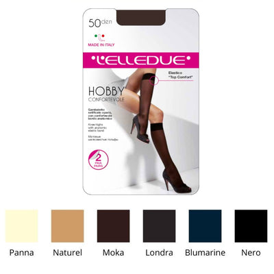 Hobby 50 den gambaletto microfibra Elledue paia 24