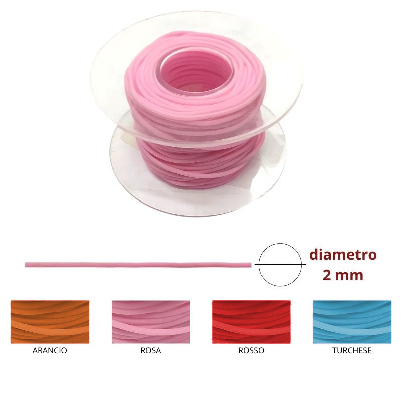 Filo caucciù diametro mm 2 articolo K248 metri 20