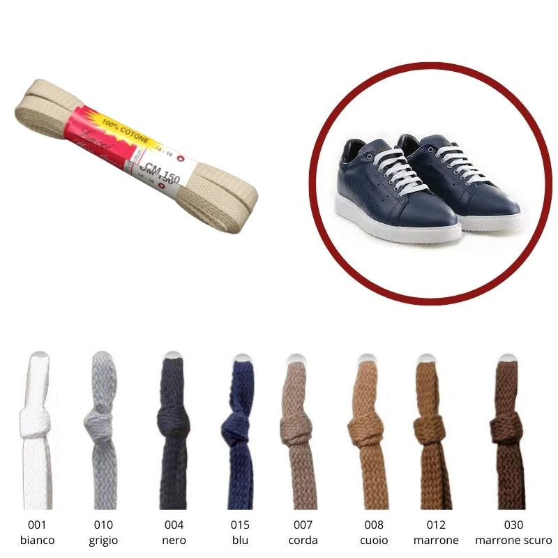 Flat laces 150 cm 100% cotton Sport item 150 pairs 6