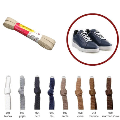 Lacci piatti cm 150 cotone 100% articolo Sport 150 paia 6