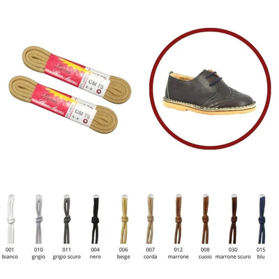 Lacci tondi cm 75 cotone 100% articolo Tondo 75 paia 12