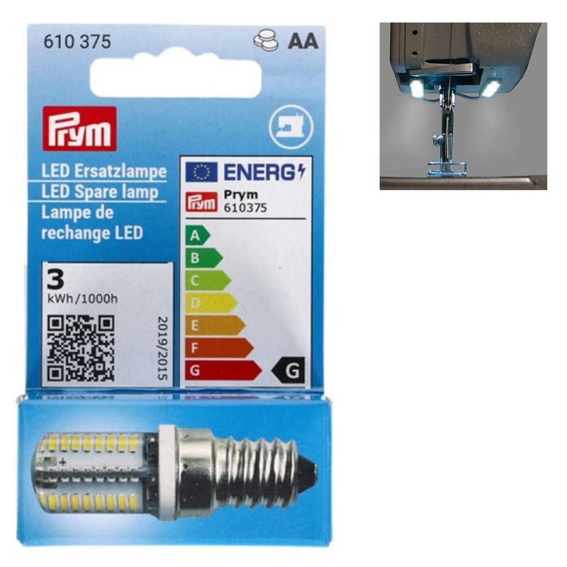 Replacement LED bulb (screw-in) for Prym sewing machine item 610375