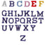 Lettera alfabeto in cotone cm 1,5 termoadesiva articolo 56/46 pezzi 12