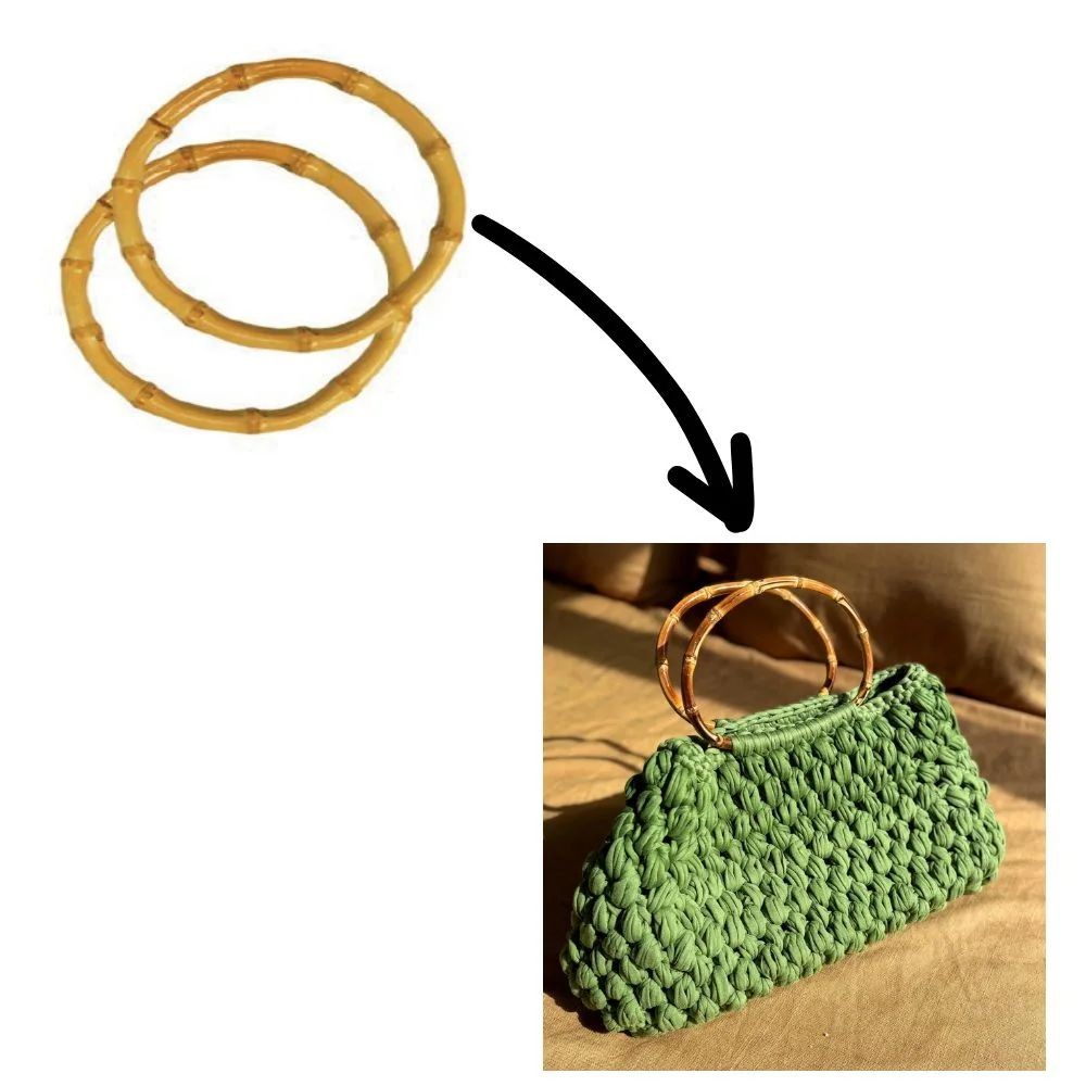 Manici Tondi per borsa in bamboo articolo MA105 coppia 1