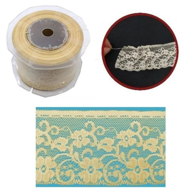 Nylon lace H 6.6 cm with puller item P63830 15 metres