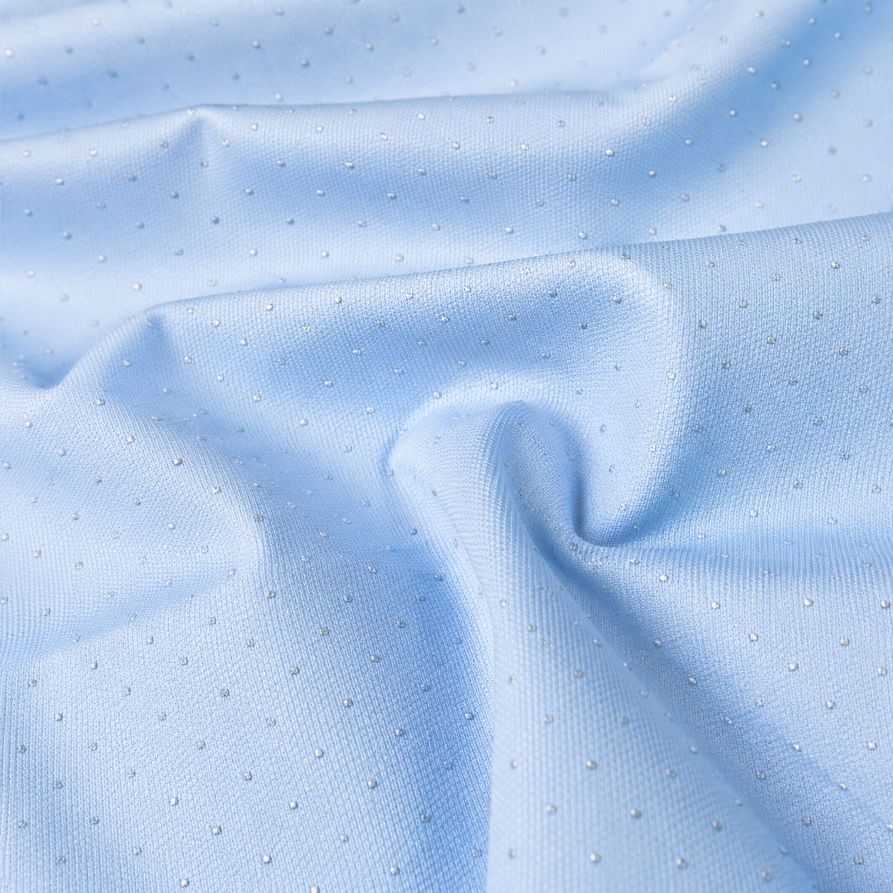 Cotton pique fabric with glittery stripes, 150 cm high