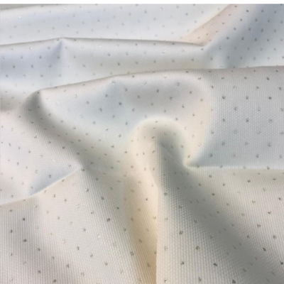 Cotton pique fabric with glittery stripes, 150 cm high