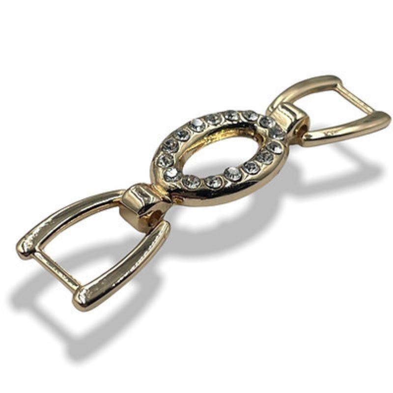 Morsetto galvanizzato oro con strass articolo FM9755