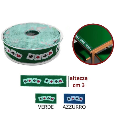 Nastro bordo carta da gioco H cm 3 articolo 2000/30 metri 10