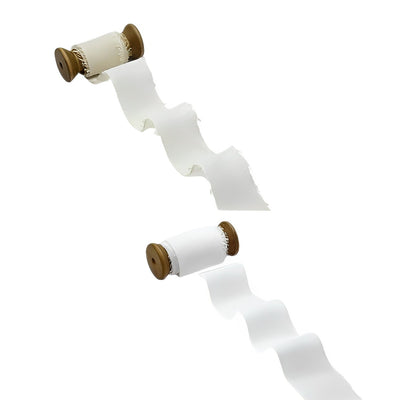 Nastro crepe effetto seta sfrangiato h 42 mm articolo D12/40 metri 25