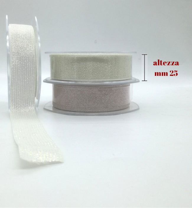 Nastro glitterato H CM 2,5 articolo V171/25 metri 20