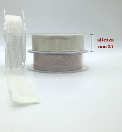 Nastro glitterato H CM 2,5 articolo V171/25 metri 20