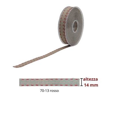 Nastro h mm 14 lino inpunturato articolo 775 metri 20