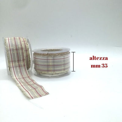 Nastro lamè scozzese h mm 35 articolo T154/35 metri 10