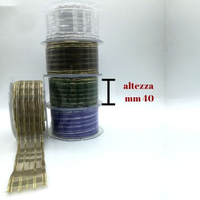 Nastro lavorato lamè h mm 40 articolo V121/41 metri 20