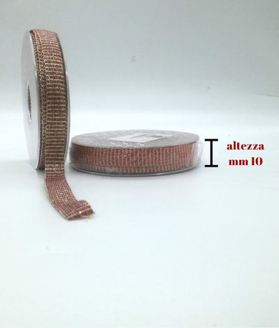 Nastro lino e lamè h cm 1 articolo 796/10 metri 20
