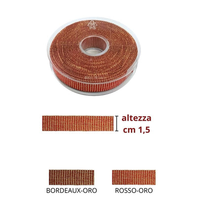 Nastro lino e lamè h cm 1,5 articolo 796/15 metri 20