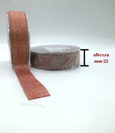Nastro lino e lamè h cm 2,5 articolo 796/25 metri 20