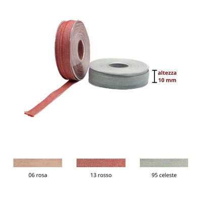 Nastro lino effetto melange h mm 10 articolo 792/10 metri 20