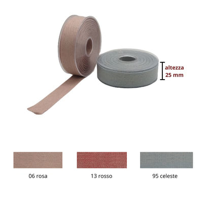 Nastro lino effetto melange h mm 25 articolo 792/25 metri 20