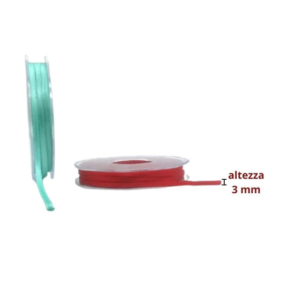 Nastro raso h  mm 3 da 50 mt articolo A1003 metri 50